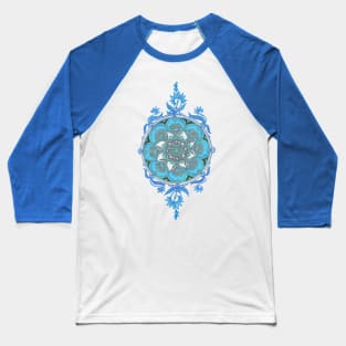 Mint Green, Blue & Aqua Super Boho Medallions Baseball T-Shirt